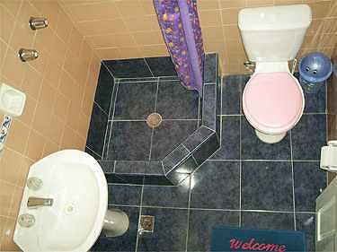 Baño habitacion rosa