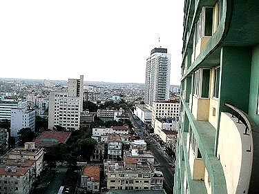 Vista hacia el Hotel Habana Libre
